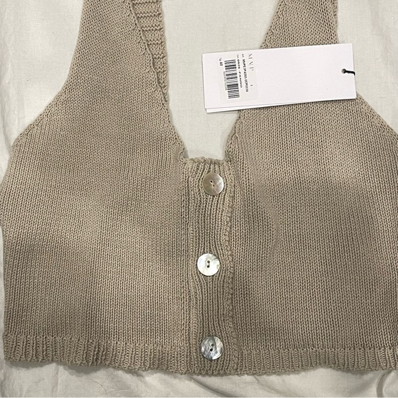 NWT. MVP WARDROBE MACARTHUR KNITWEAR Knit bra Crop Top - Picture 8 of 8